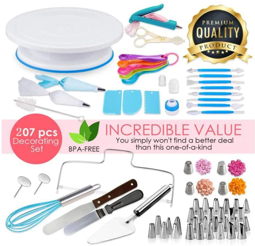 207pcs Cake Decorating Tools Supplies Kit