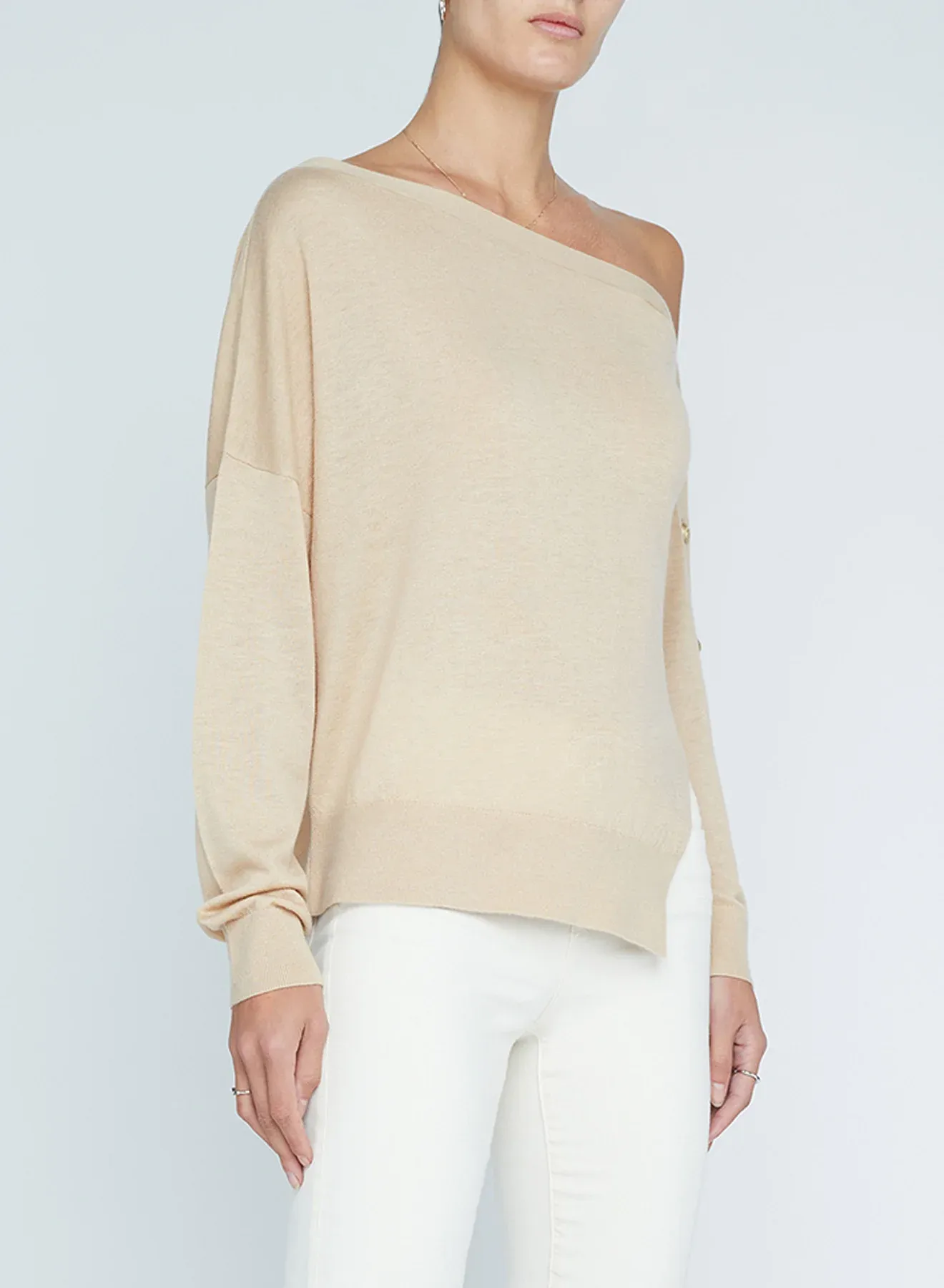 8978PQGa L'AGENCE Ledger Off  the Shoulder Pullover