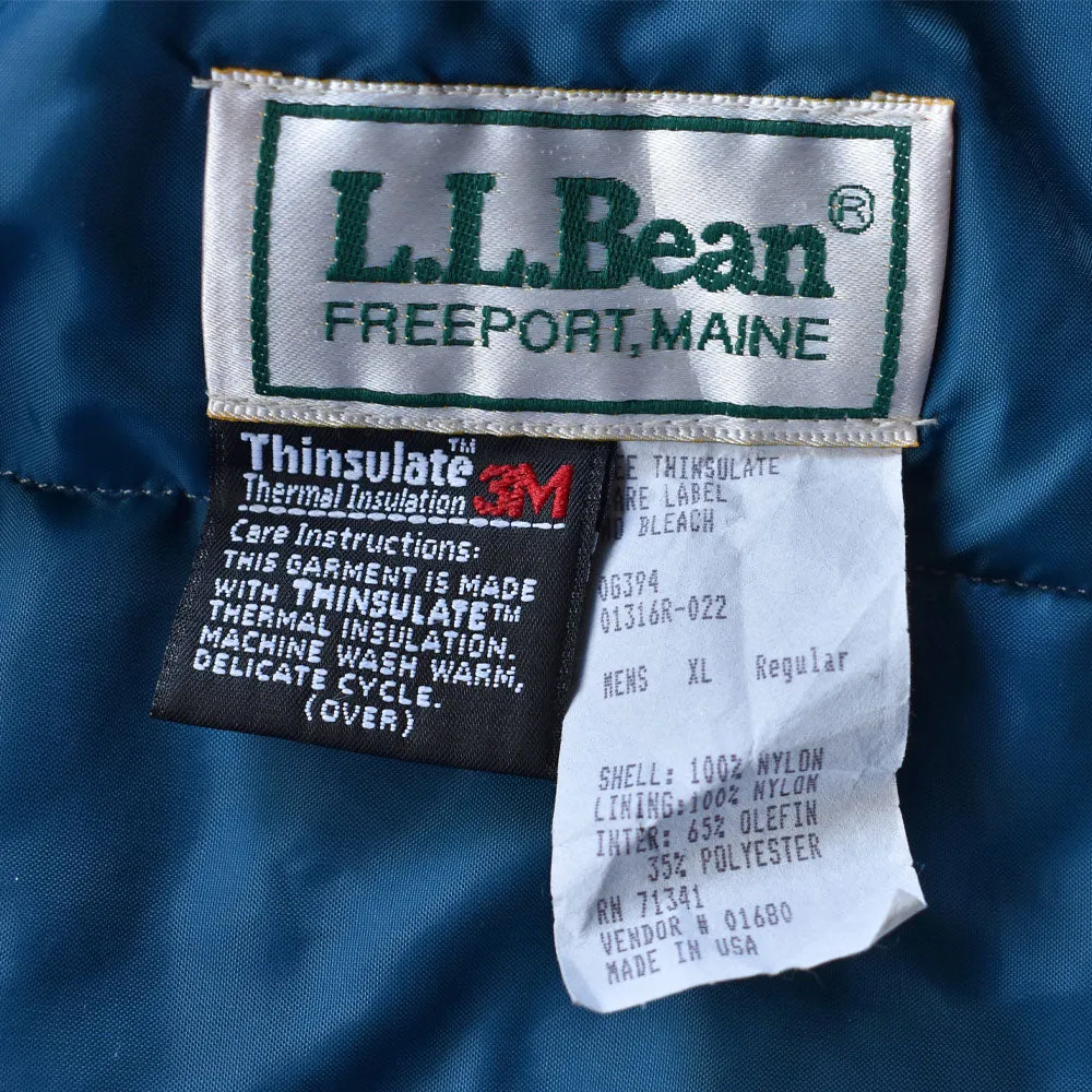 90's L.L.BEAN シンサレート 3M アノラックパーカー ナイロンプルオーバー USA製 231208