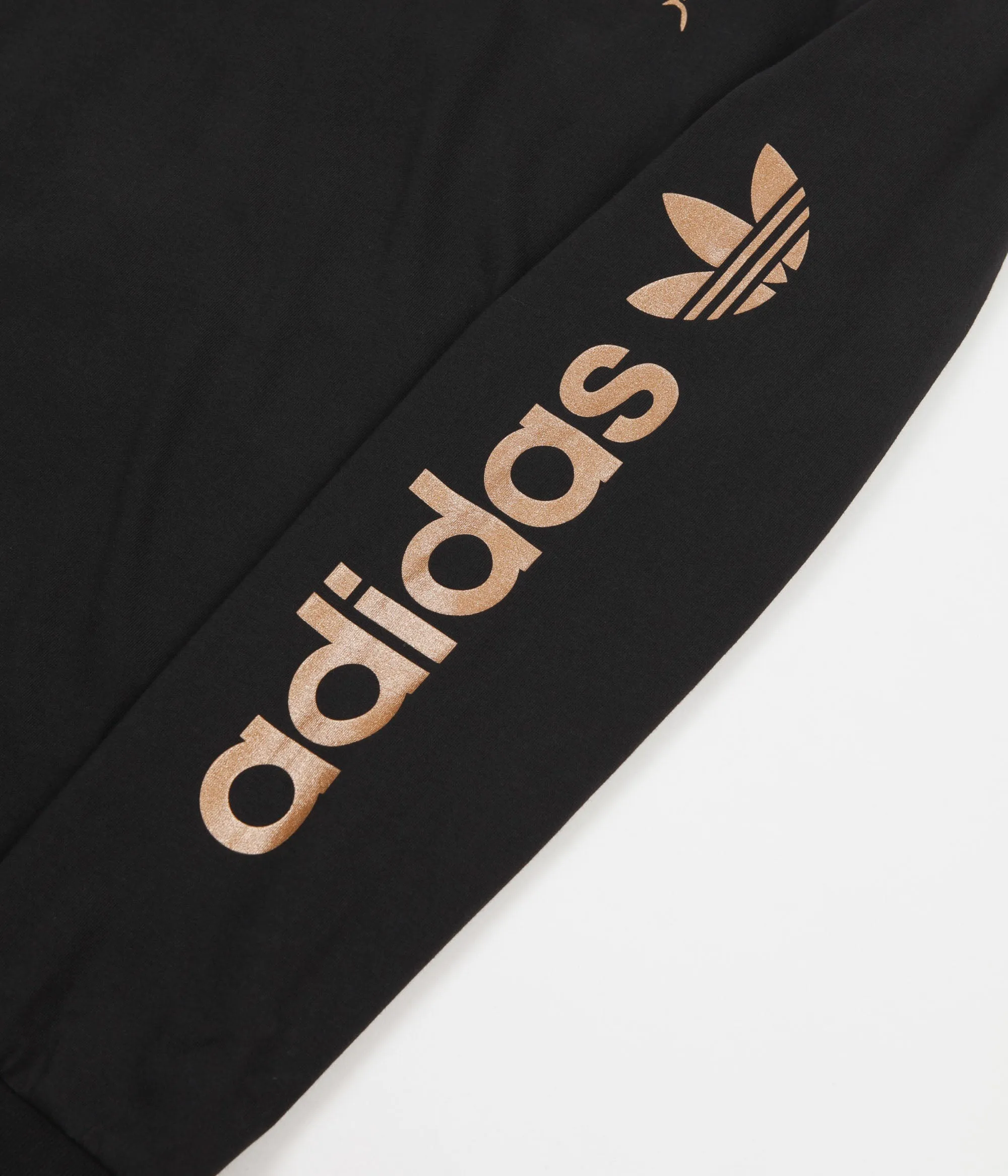 Adidas Eastern Long Sleeve T-Shirt - Black / Tactile Gold Metallic