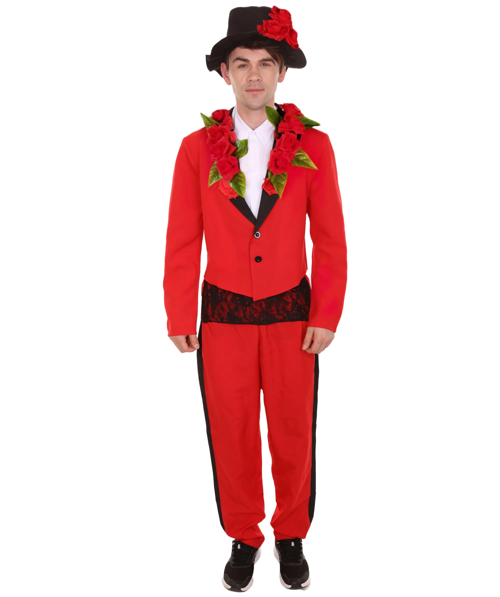 Adult Men's Day of The Dead Senor Horror Costume | Red Halloween Costume