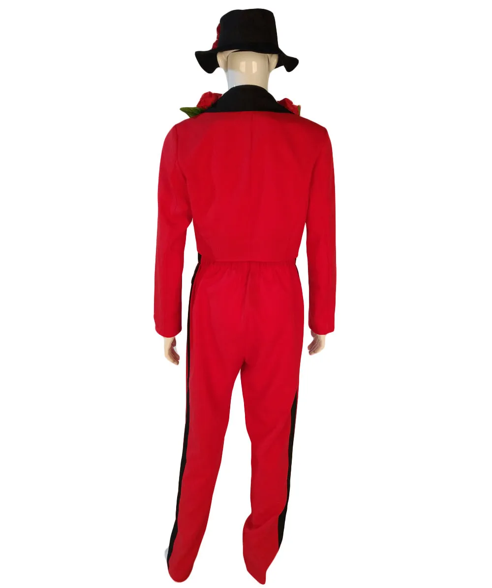 Adult Men's Day of The Dead Senor Horror Costume | Red Halloween Costume