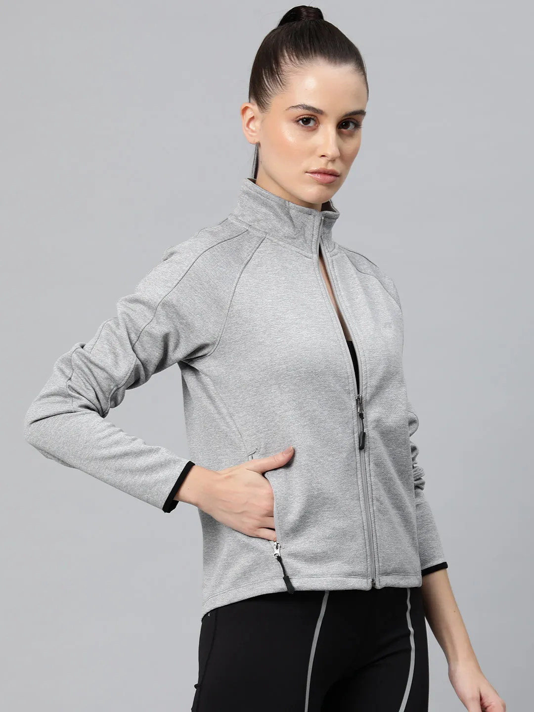 Alcis Women Typography Training or Gym Sporty Jacket