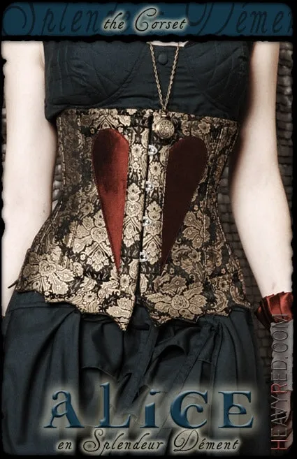 Alice en Splendeur Dément - Brocade Heart Corset