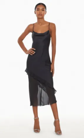 Amanda Uprichard Luciana Silk Dress in Black