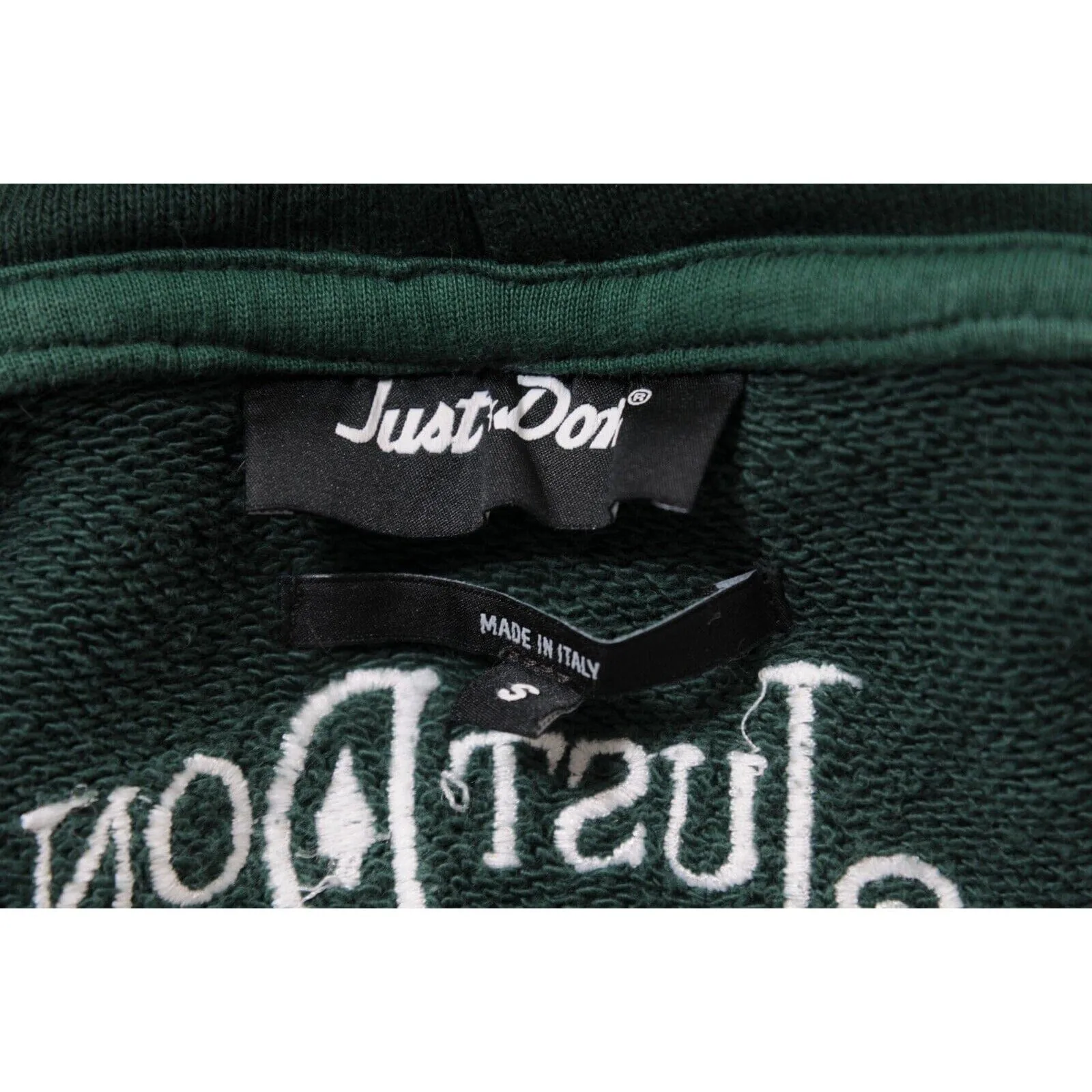 Authorized Dealer Hoodie Green White 100% Cotton Pullover