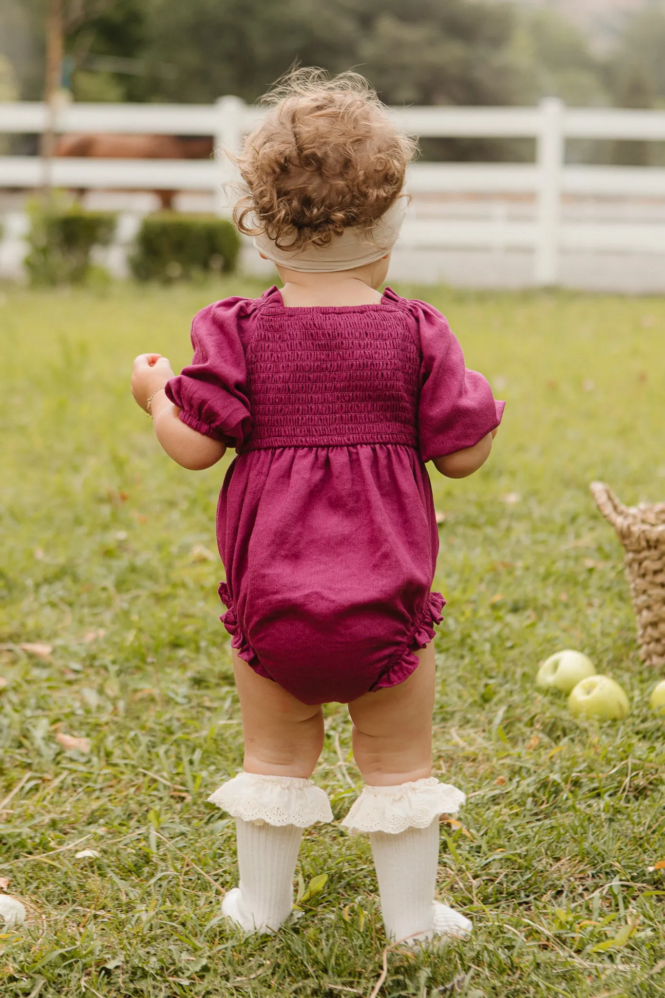 Baby Lani Romper in Berry - FINAL SALE