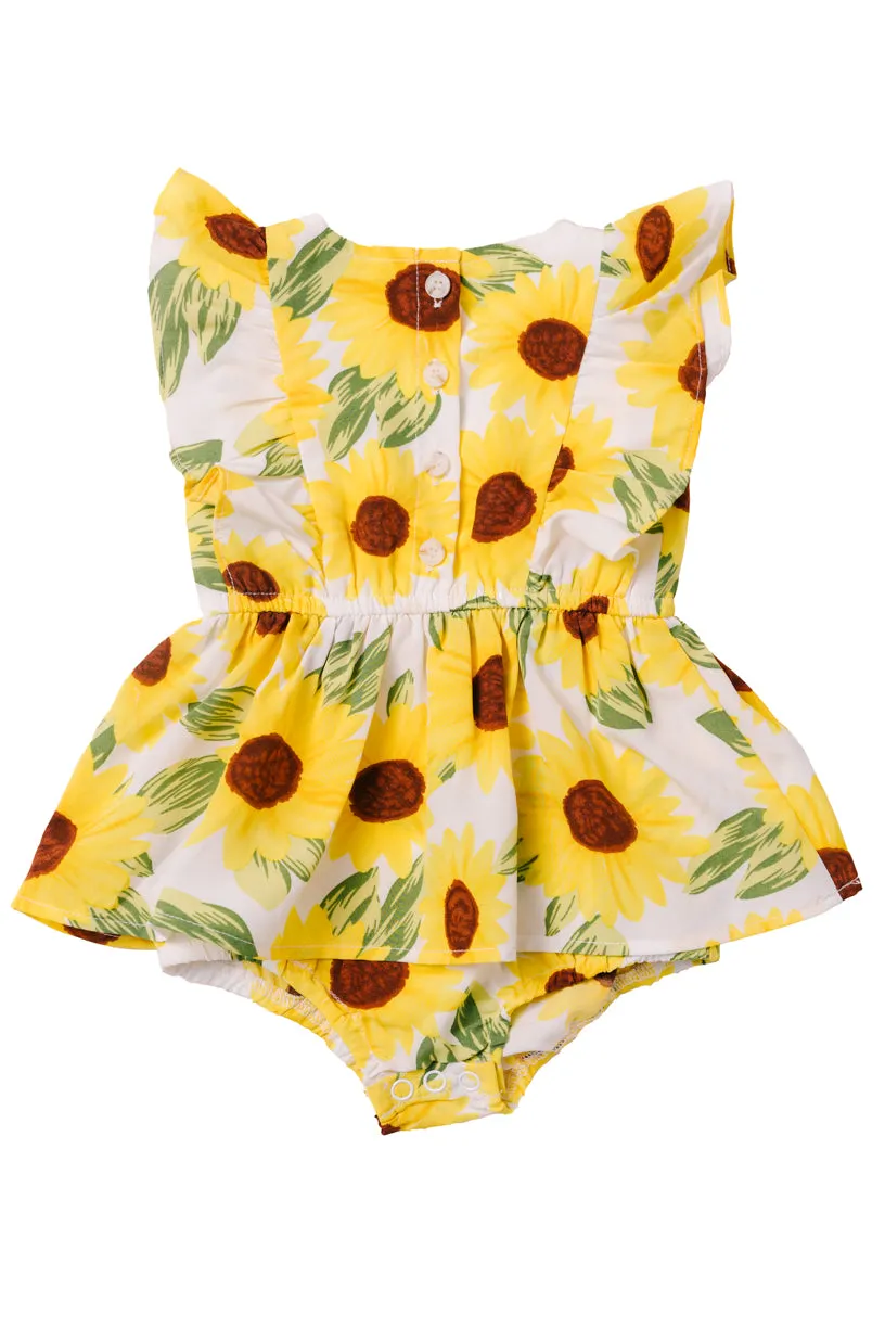 Baby Trixie Skirt Romper in Sunflower - FINAL SALE