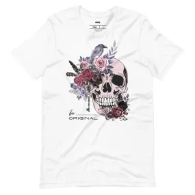 Be Original Floral Skull Graphic Tee