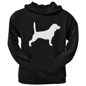 Beagle Silhouette Black Adult Hoodie