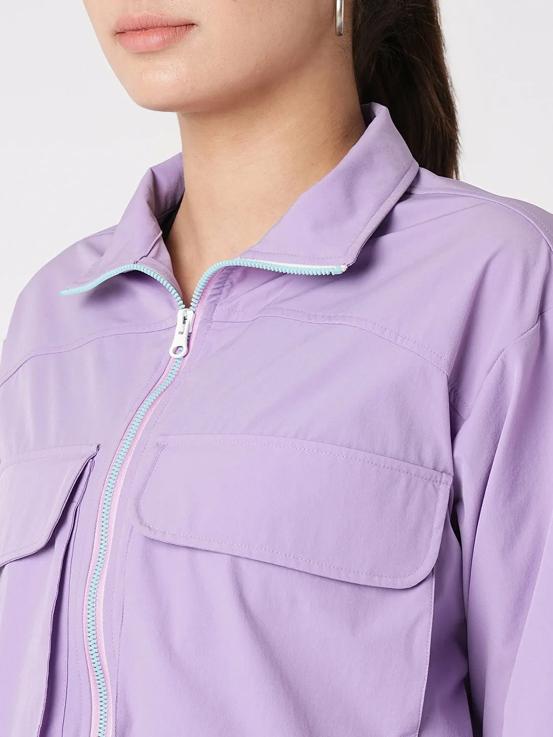 Being Pretty Lavender Cropped Jacket