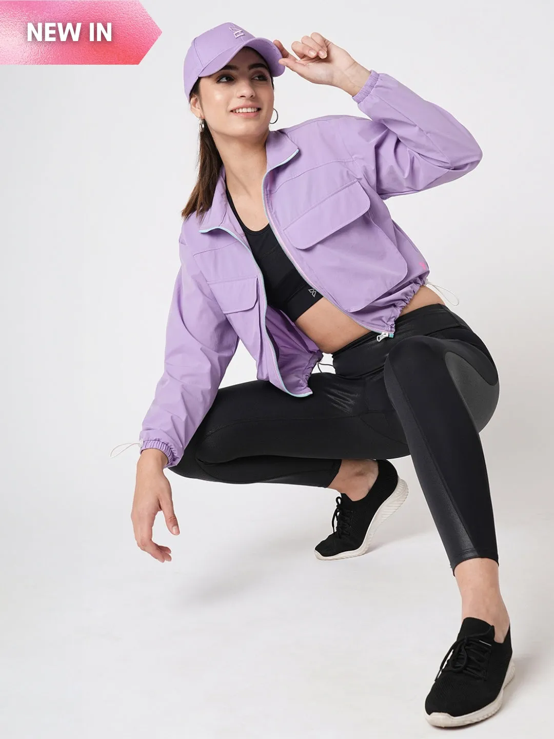 Being Pretty Lavender Cropped Jacket