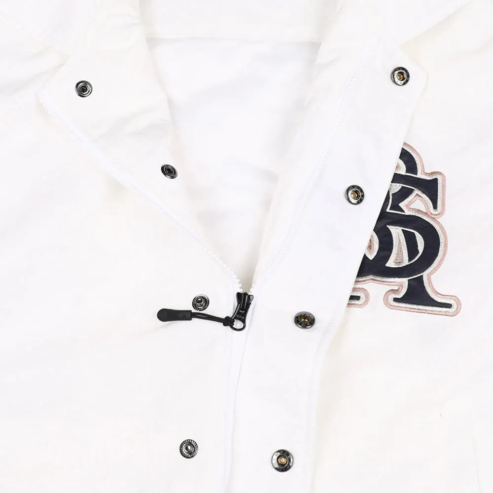 BIG LOGO COLLAR VARSITY JACKET CREAM