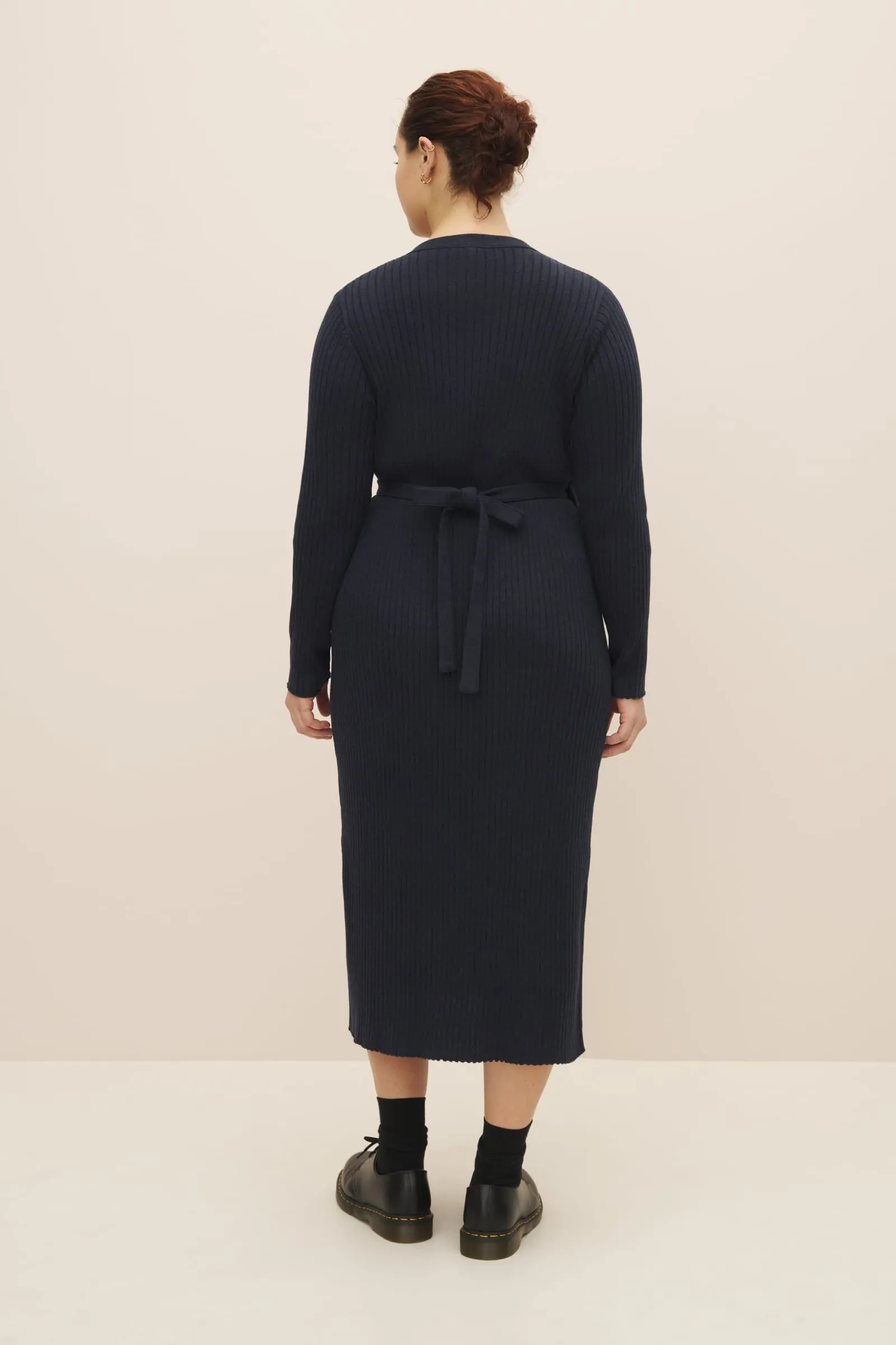 Billie Wrap Dress - Navy Marle