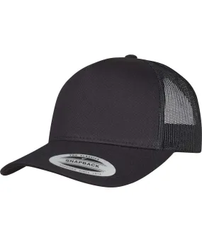 Black - 5-Panel retro trucker cap (6506)