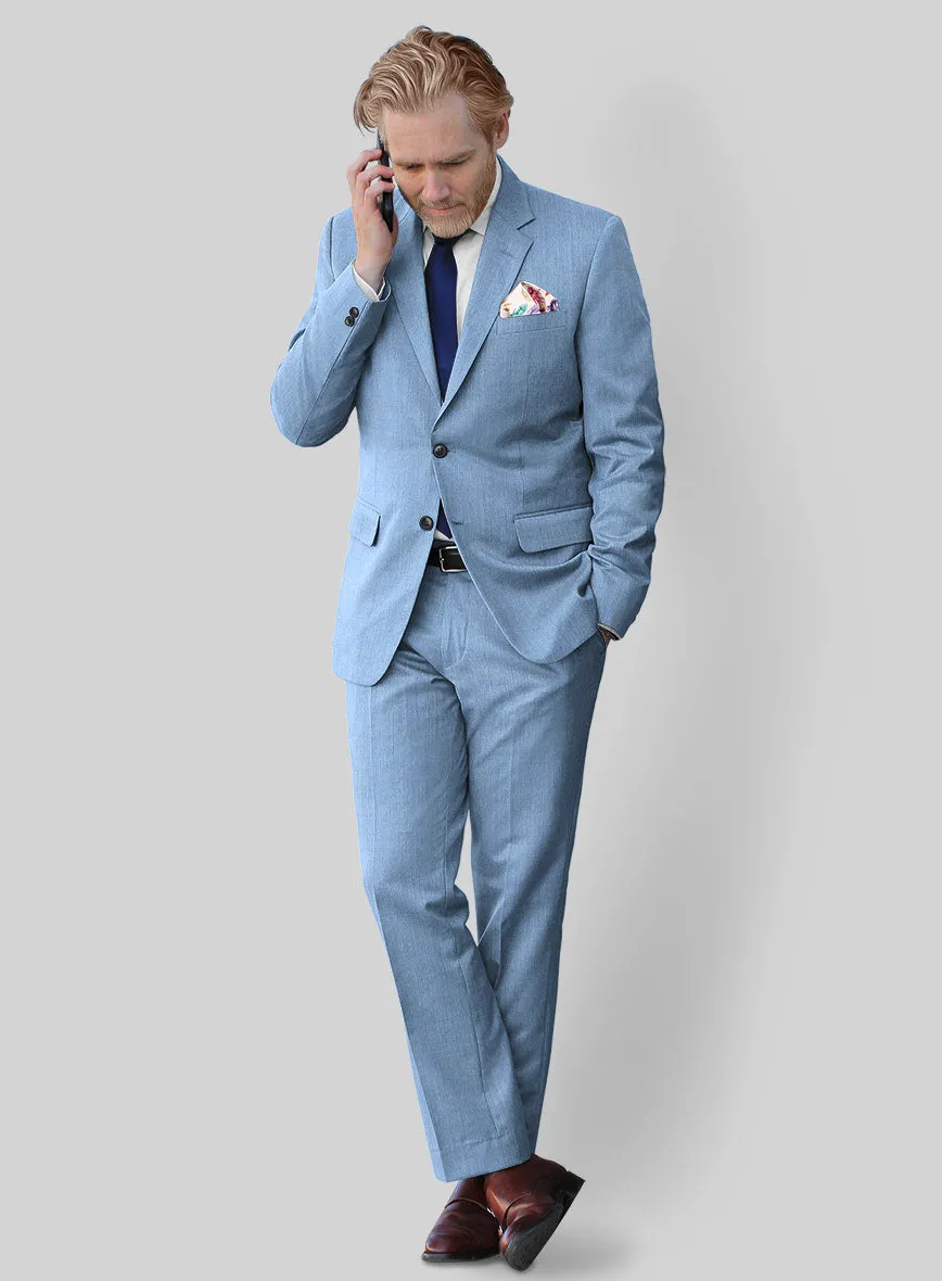 Caccioppoli Sun Dream Fano Sky Blue Wool Suit