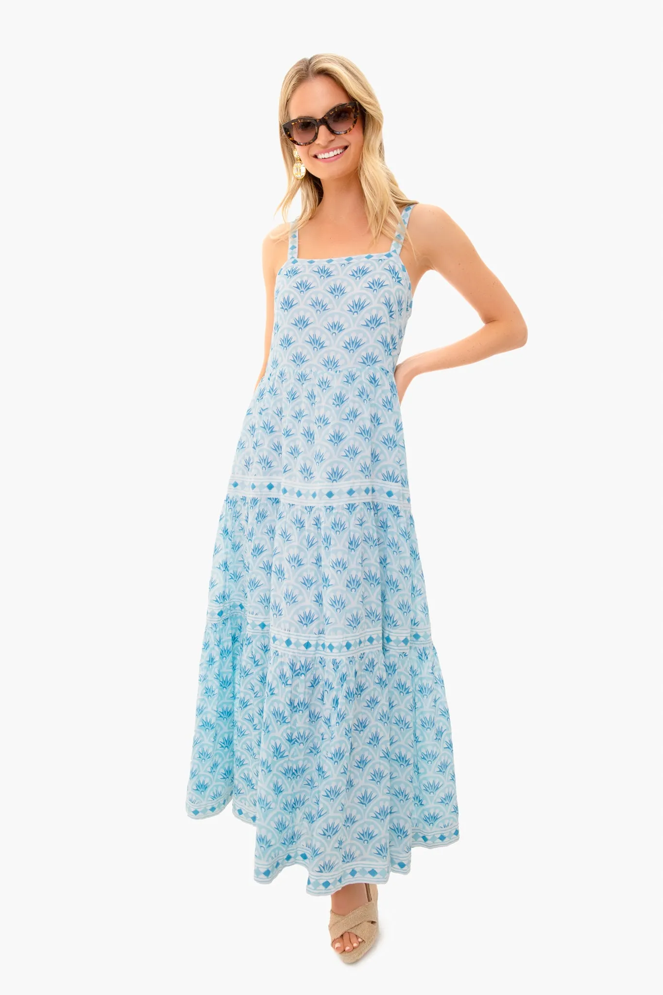 Capella Blue Strappy Maxi Dress