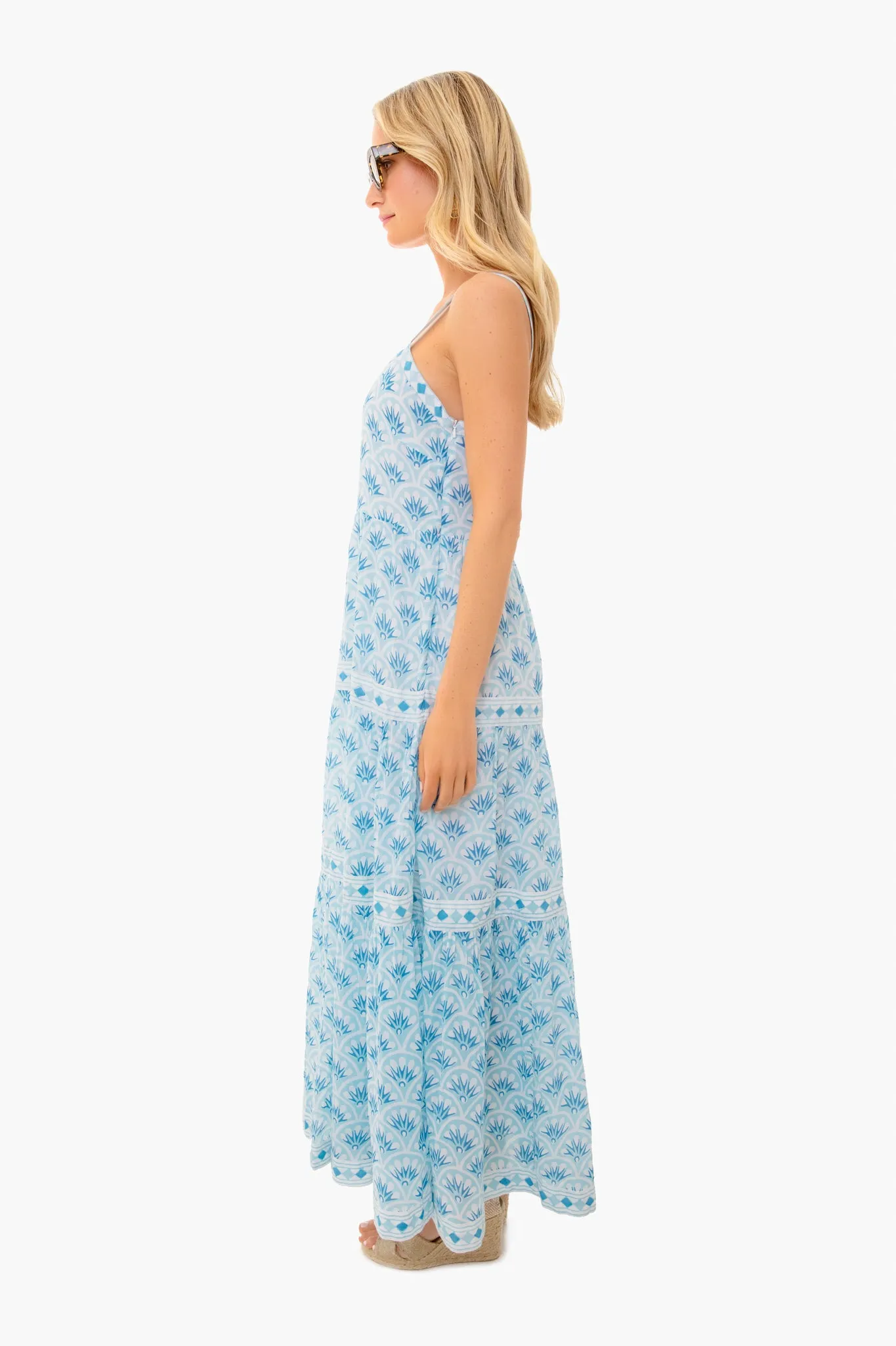 Capella Blue Strappy Maxi Dress