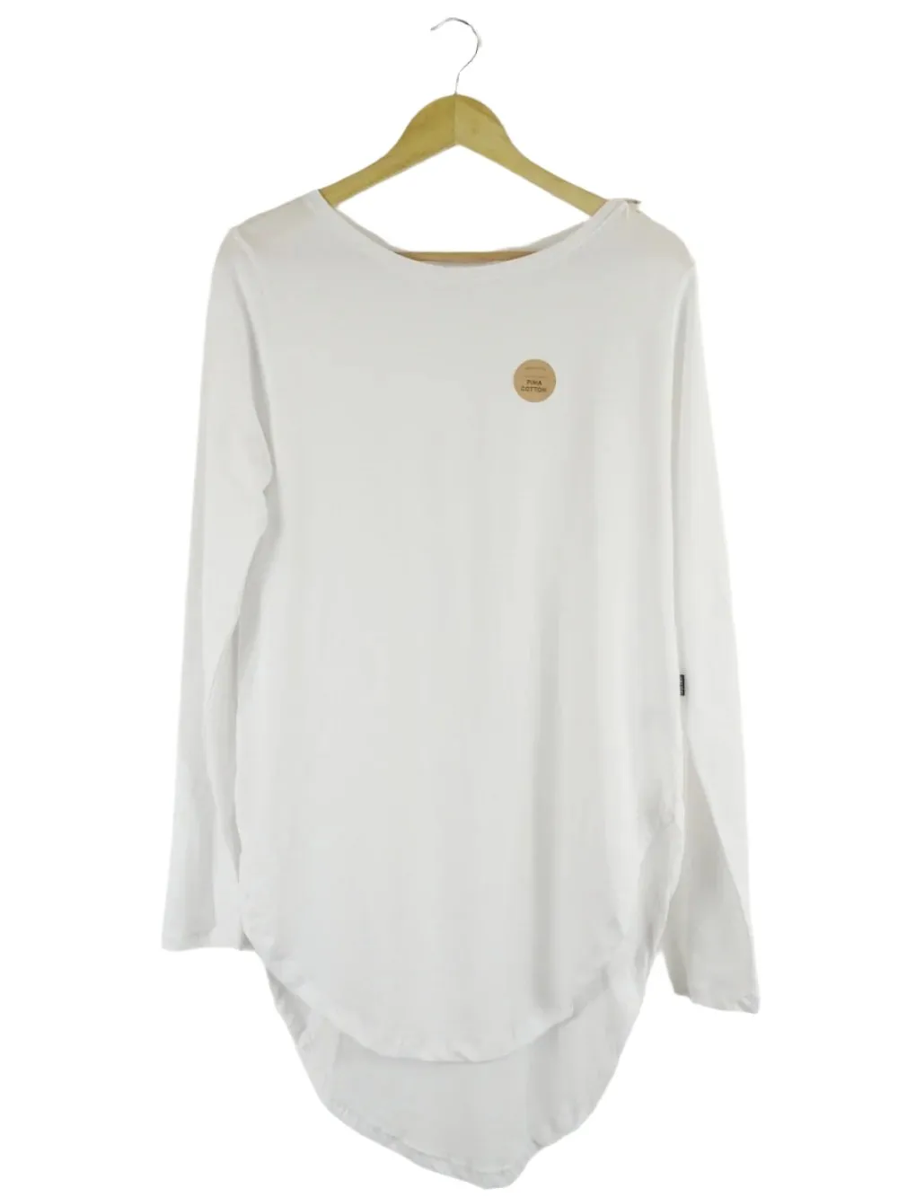 Casa Amuk White Cotton Long Sleeve Teardrop T-Shirt 8 | BNWT