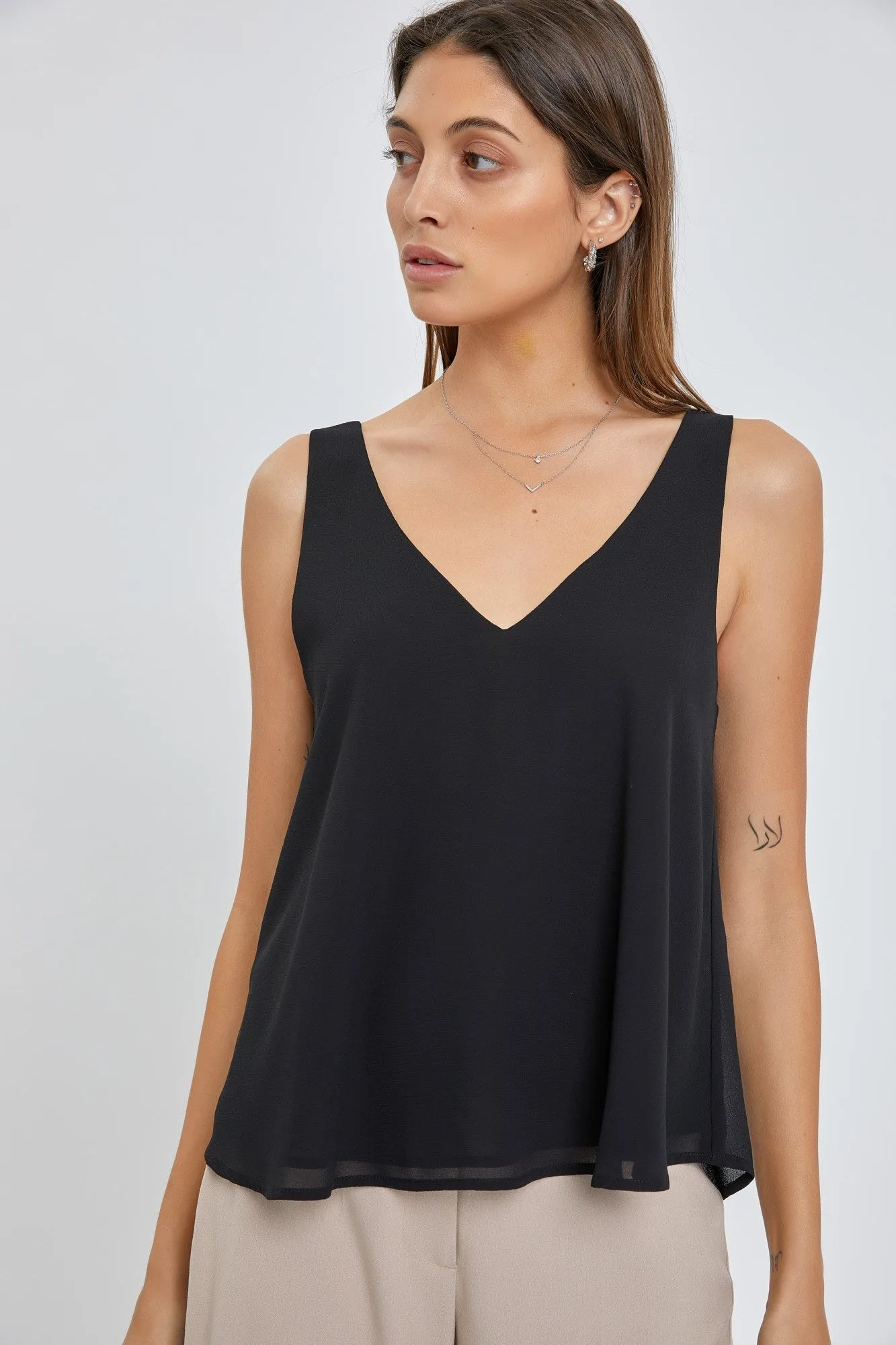 Chiffon Sleeveless Top