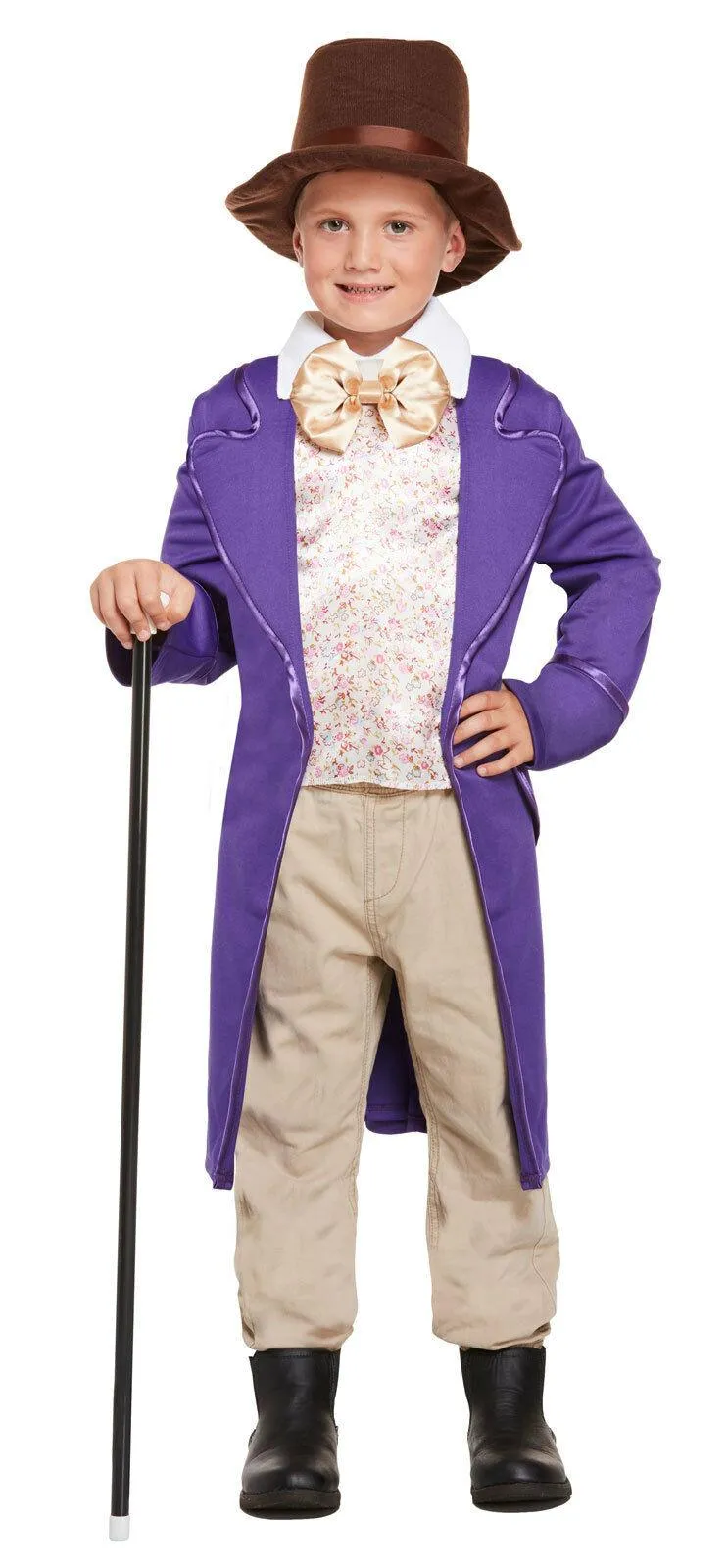 Child Chocolate Factory Costume - Charlie Boys Willy Wonka World Book Day Outfit