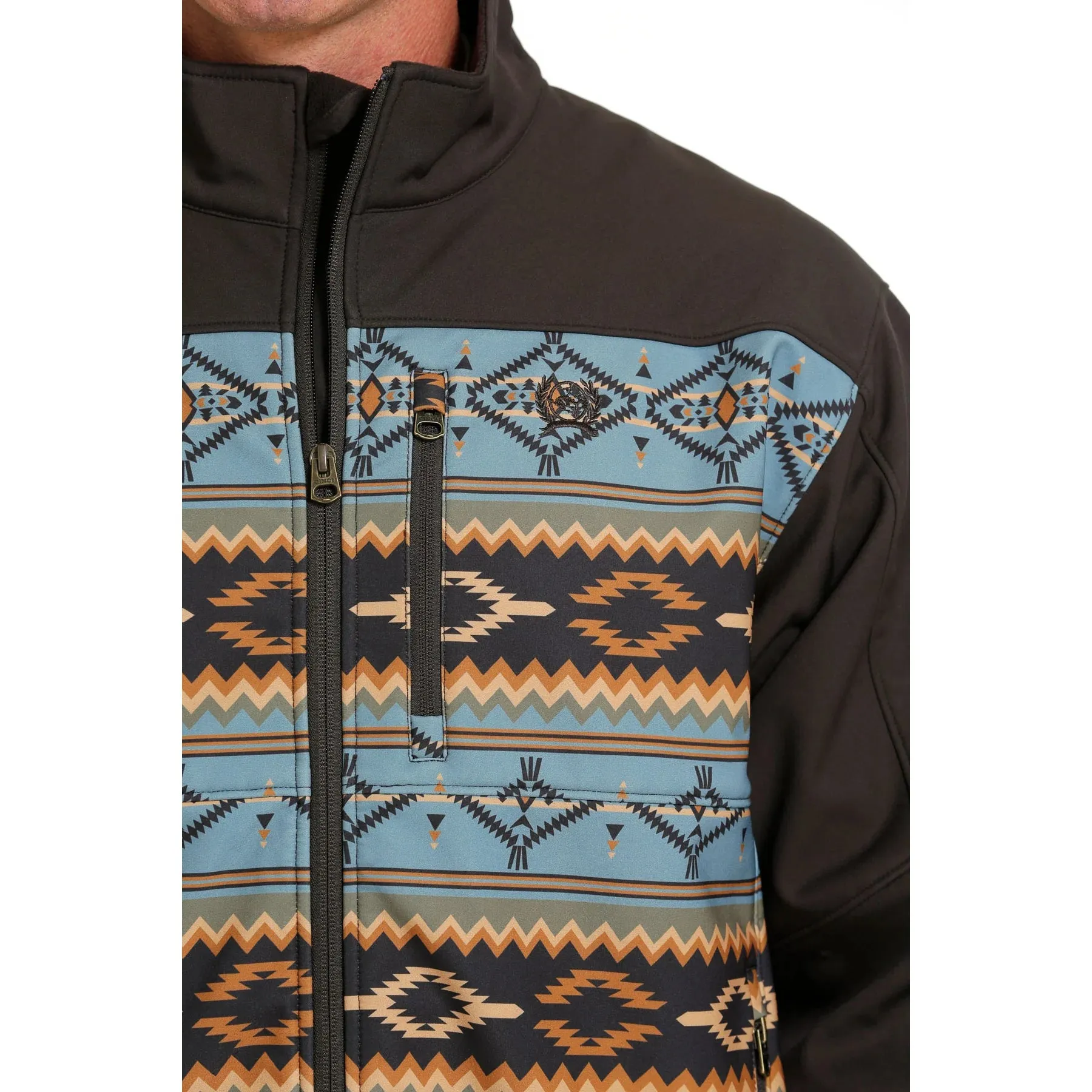 Cinch Men Aztec Print Bonded Jacket