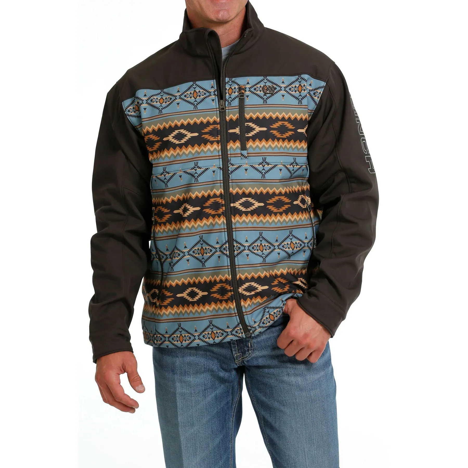 Cinch Men Aztec Print Bonded Jacket