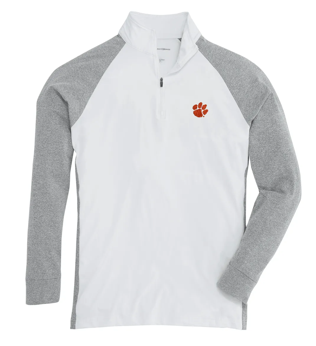 Clemson Lee Performance 1/4 Zip - White