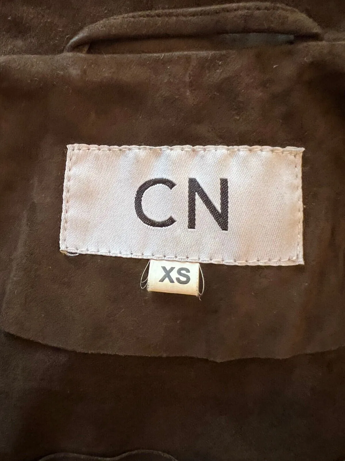 CN Vintage Butter Soft Chocolate Suede Jacket  Size XS Approx UK 12  US 8 EU 40