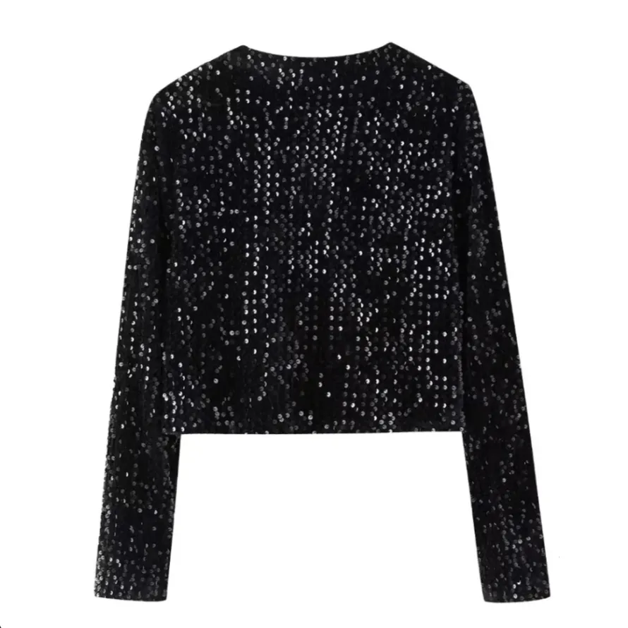 Coco Bow Tie Sequin Jacket