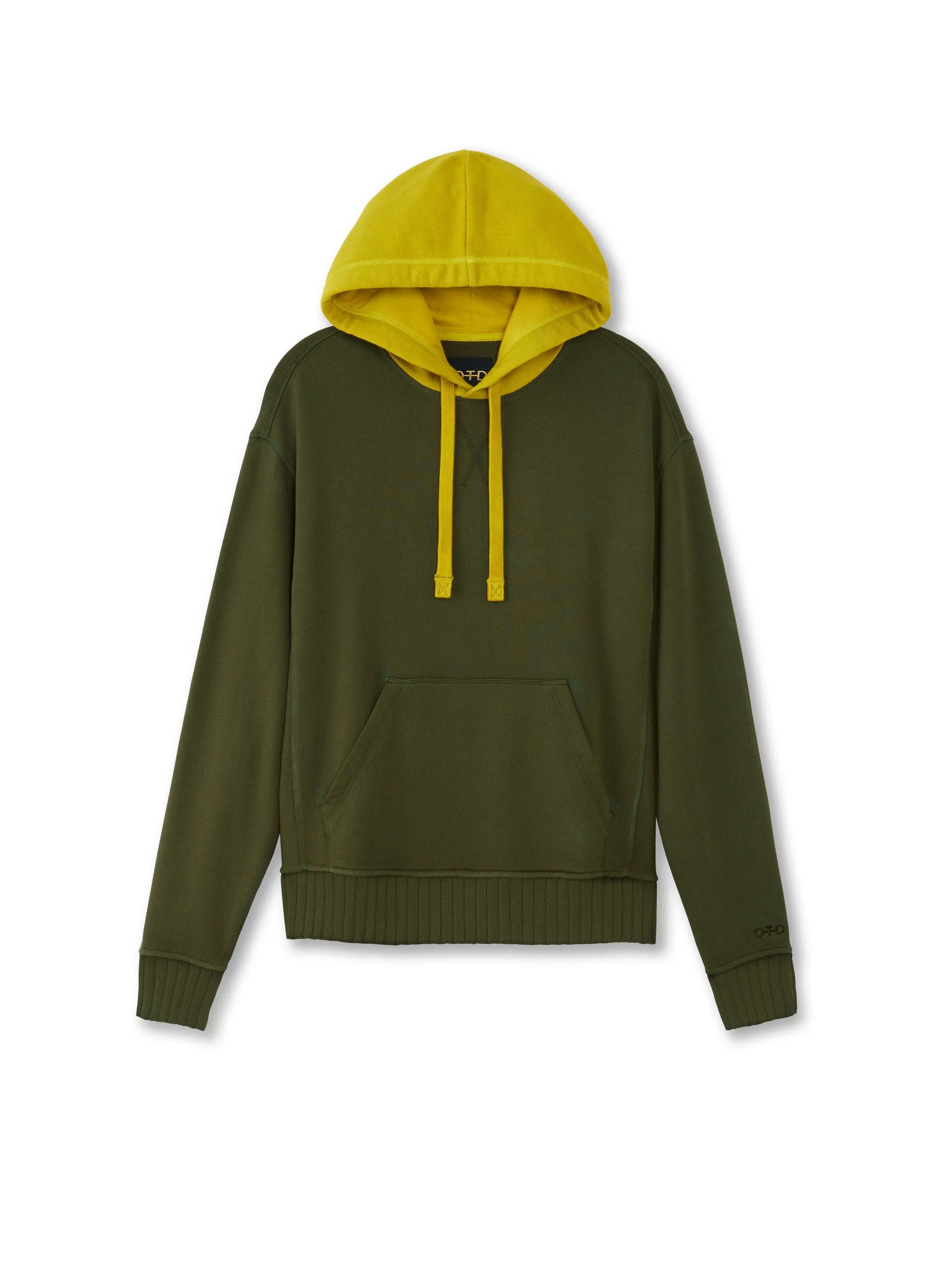 Colorblocked Hoodie (Dark Olive)