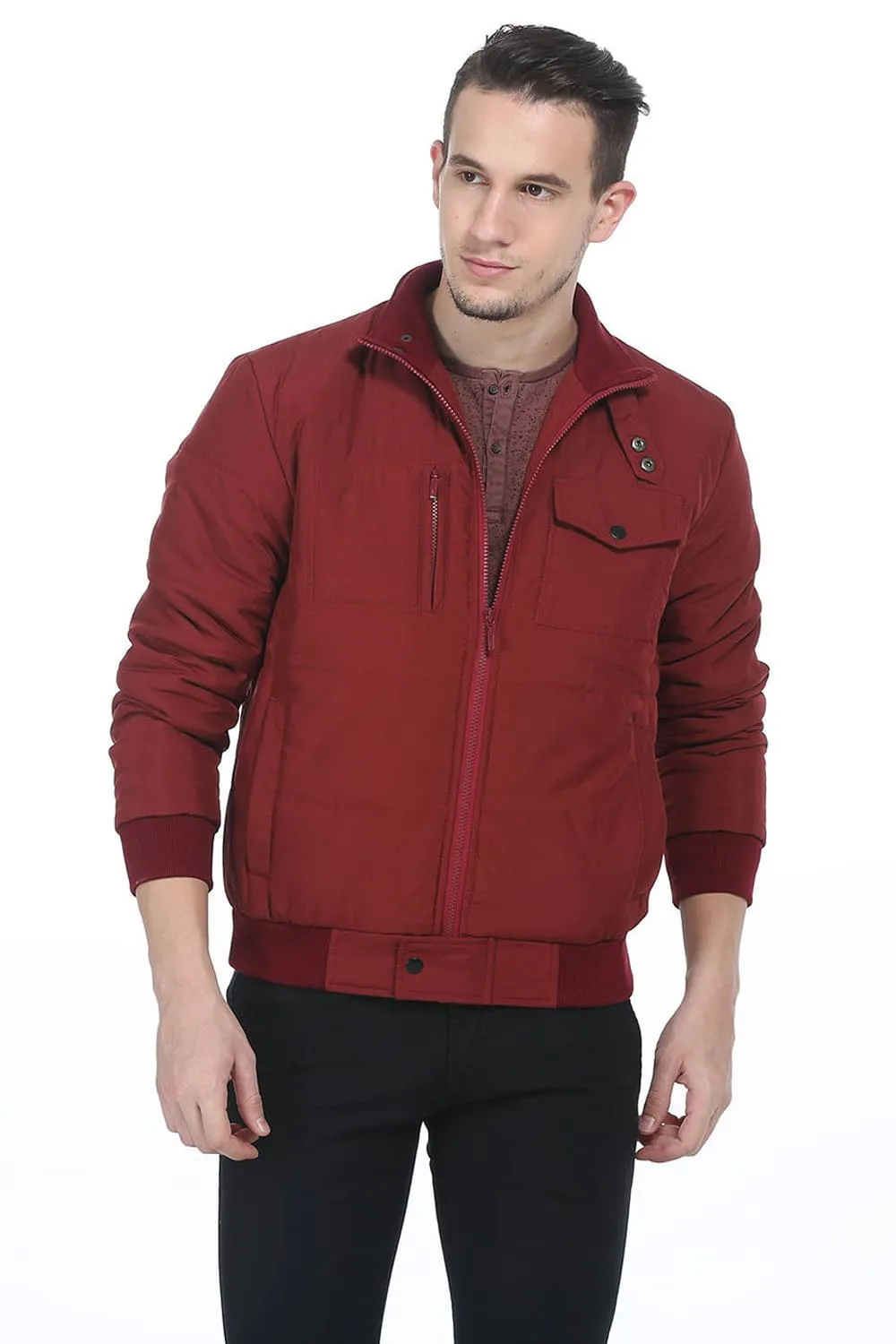 Comfort Fit Long Sleeve Polyfill Jacket