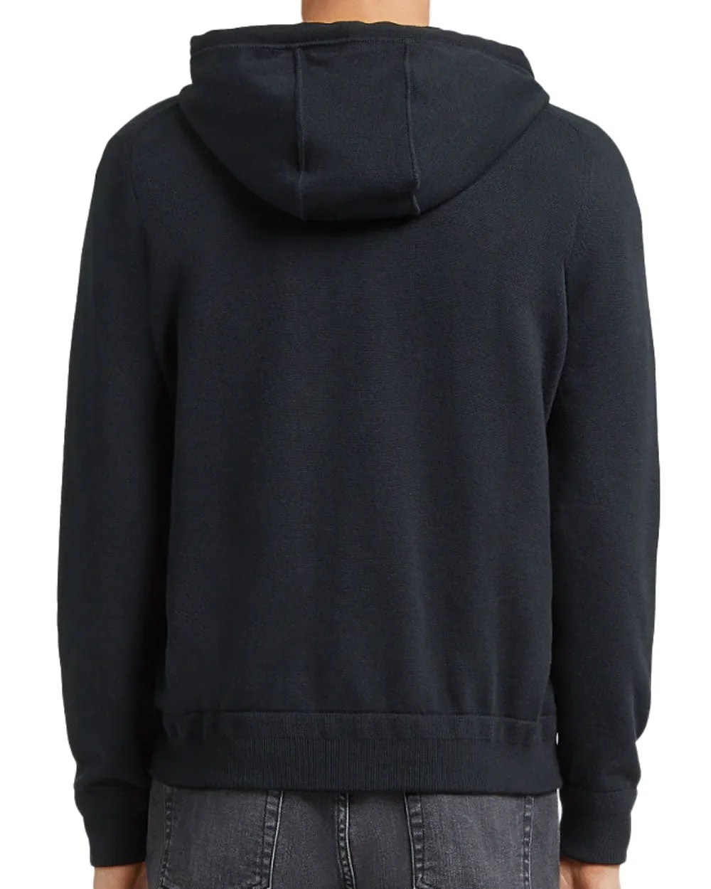 Cotton and Cashmere Hoodie in Black