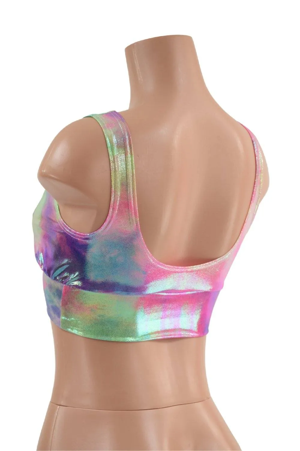 Cotton Candy Holographic Starlette Bralette