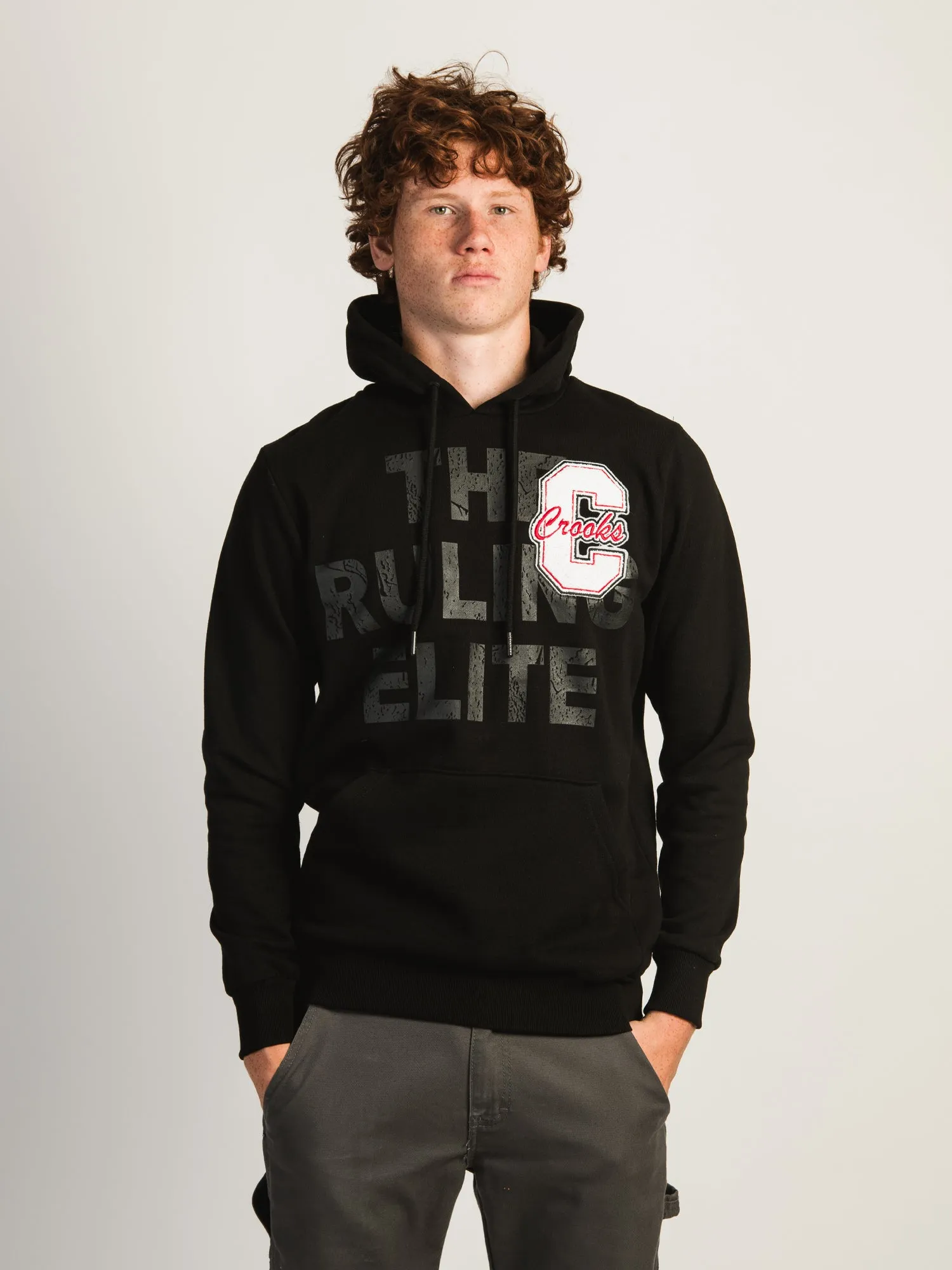 CROOKS & CASTLES GOTHIC LOGO PULLOVER HOODIE