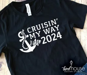 Cruisin' my way into 2024 Cruise Shirt, New Years Eve