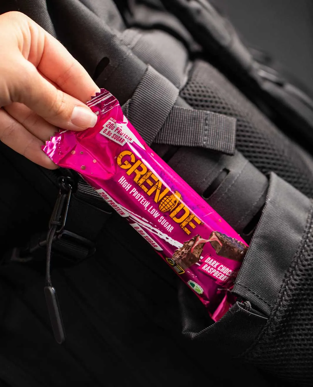 Dark Chocolate Raspberry Protein Bar - FREE SHIP