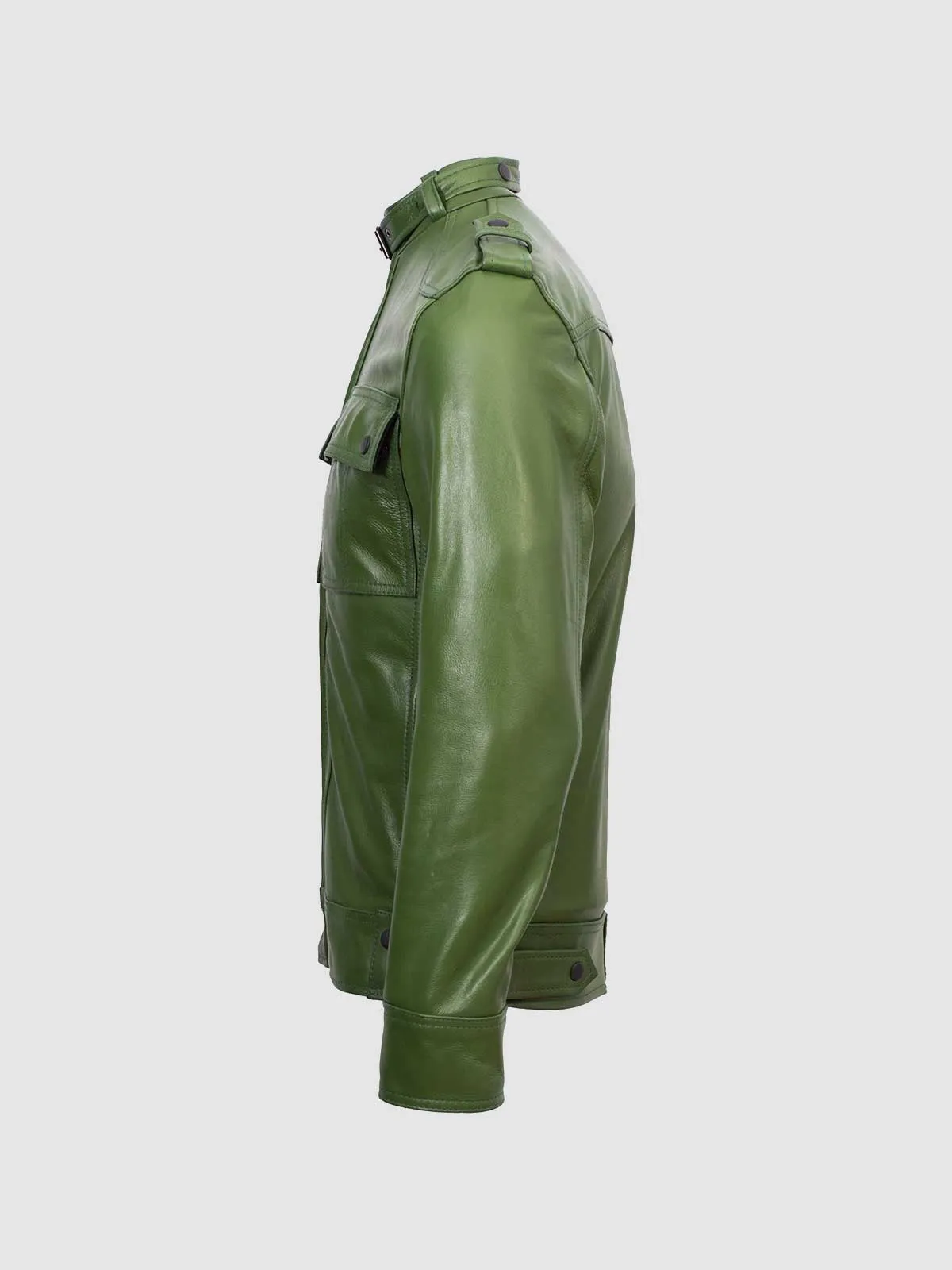 Dark Green Leather Jacket