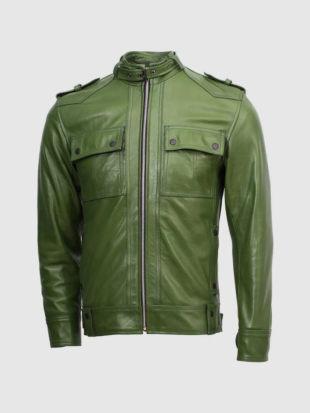 Dark Green Leather Jacket