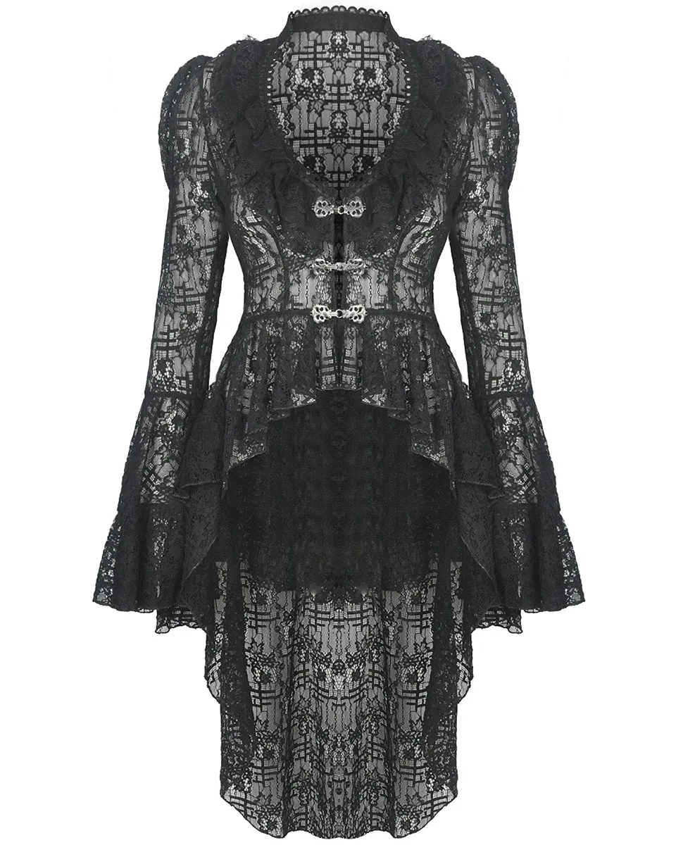 Dark In Love Florentine Victorian Gothic Lace Tailcoat