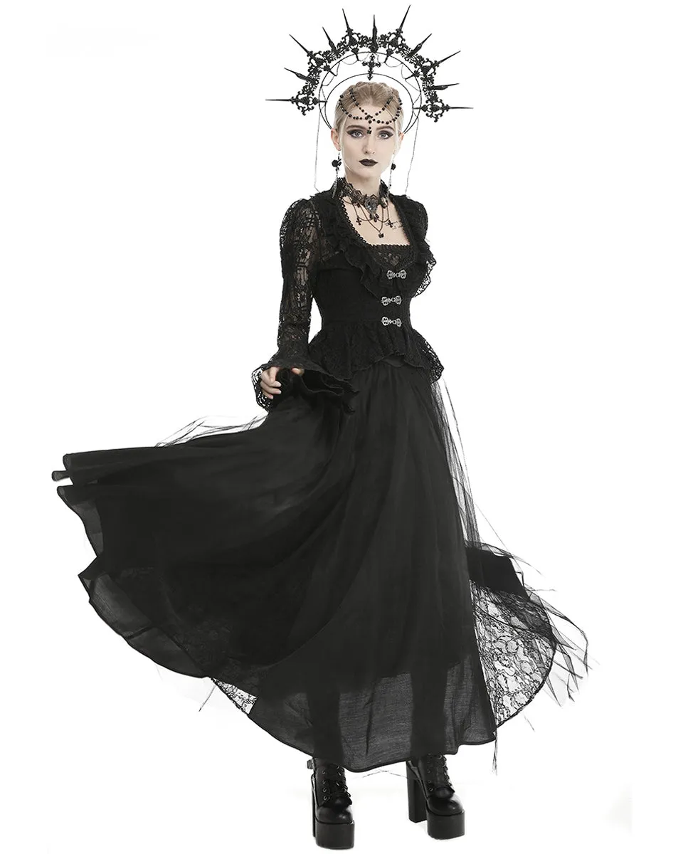 Dark In Love Florentine Victorian Gothic Lace Tailcoat