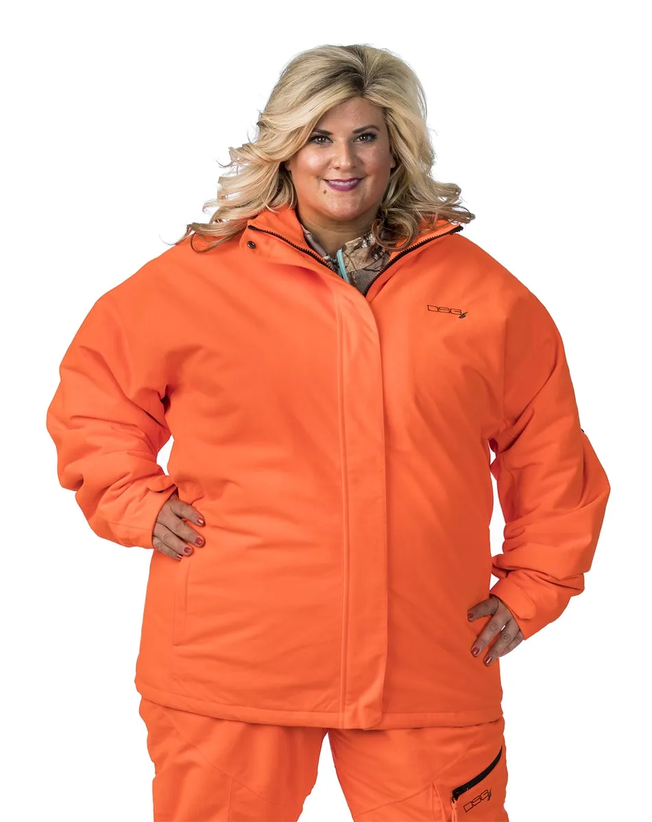 DSG Addie Plus Size Hunting Jacket- Blaze Orange & Blaze Pink