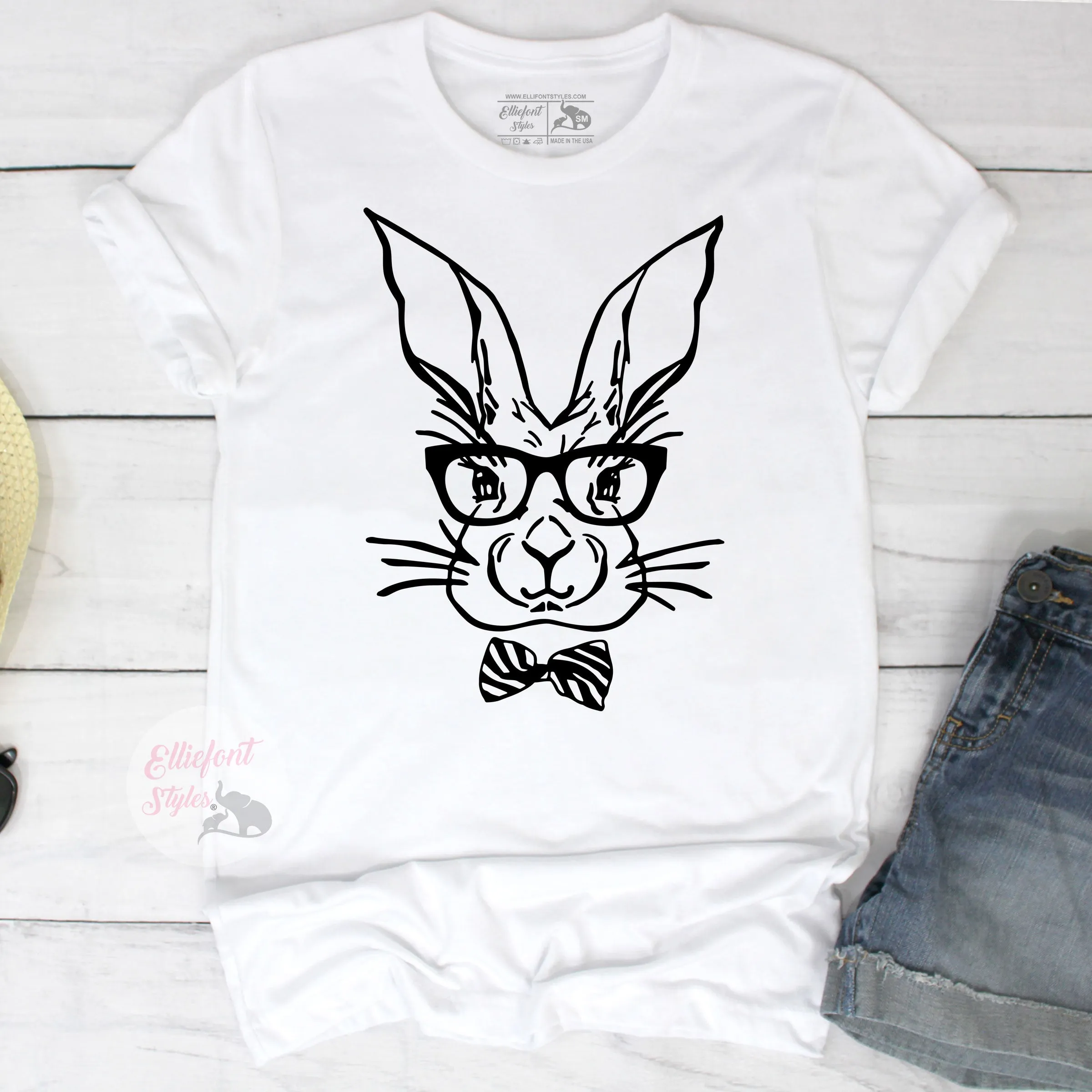 Easter Bunny With Glasses T-Shirt