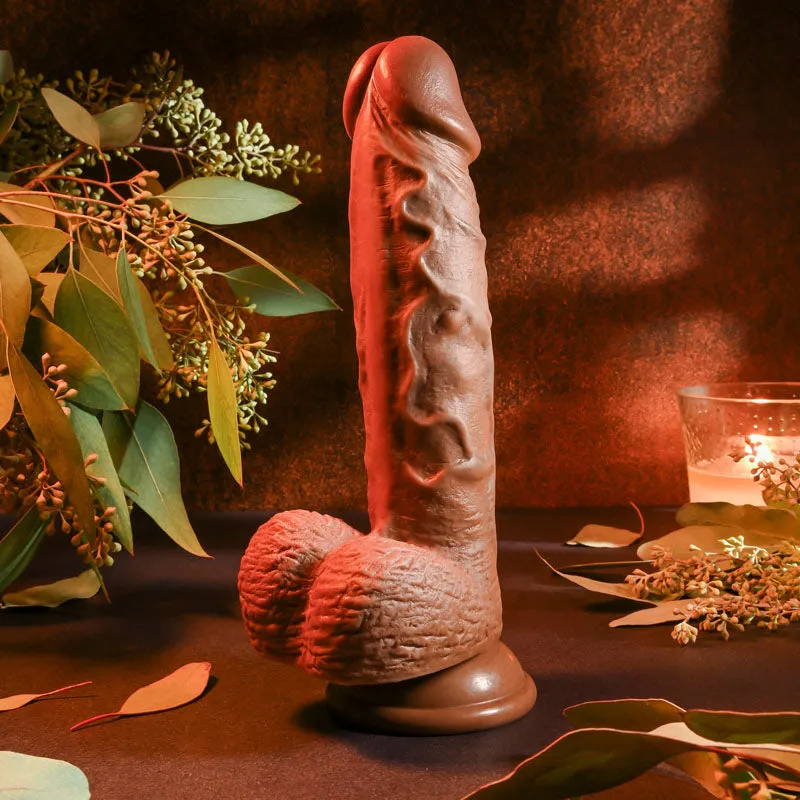 Evolved REALISTIC DILDO 8'' DARK-(en-dd-0143-2)