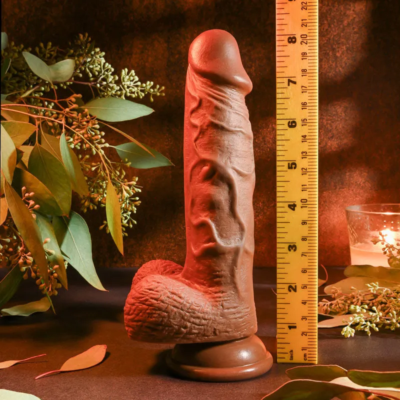 Evolved REALISTIC DILDO 8'' DARK-(en-dd-0143-2)