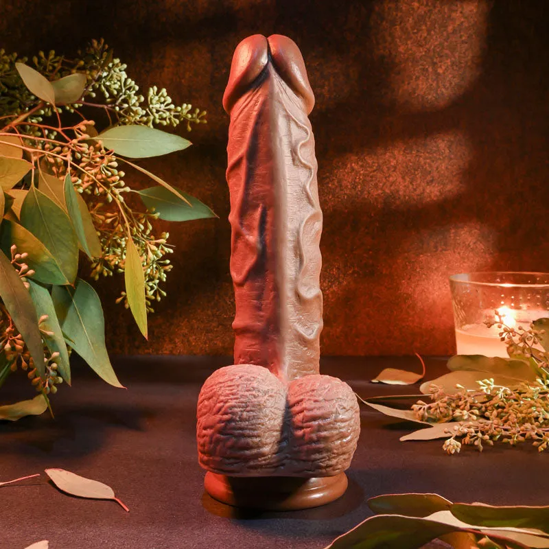 Evolved REALISTIC DILDO 8'' DARK-(en-dd-0143-2)