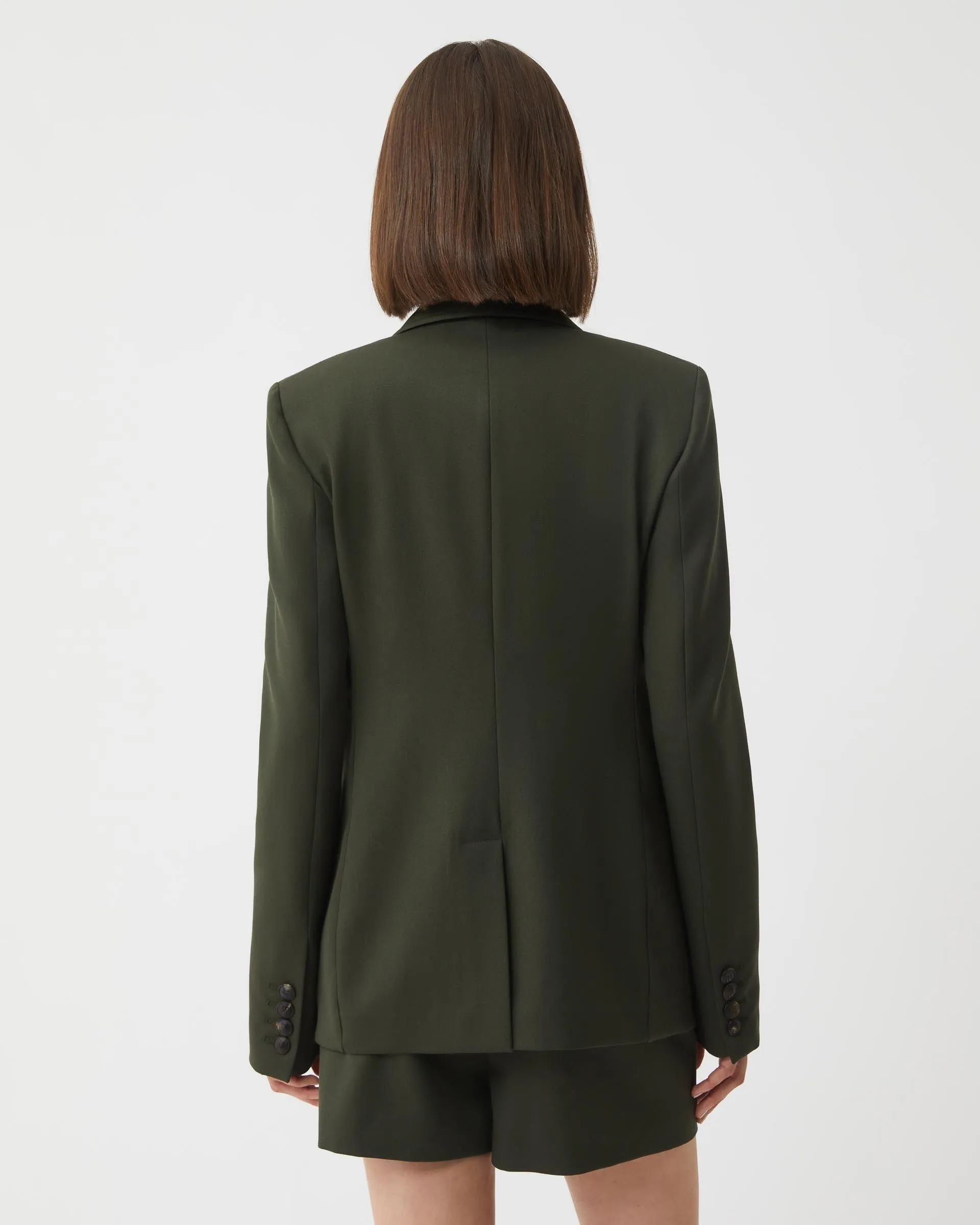 Faye Jacket in Wool, Pine Green