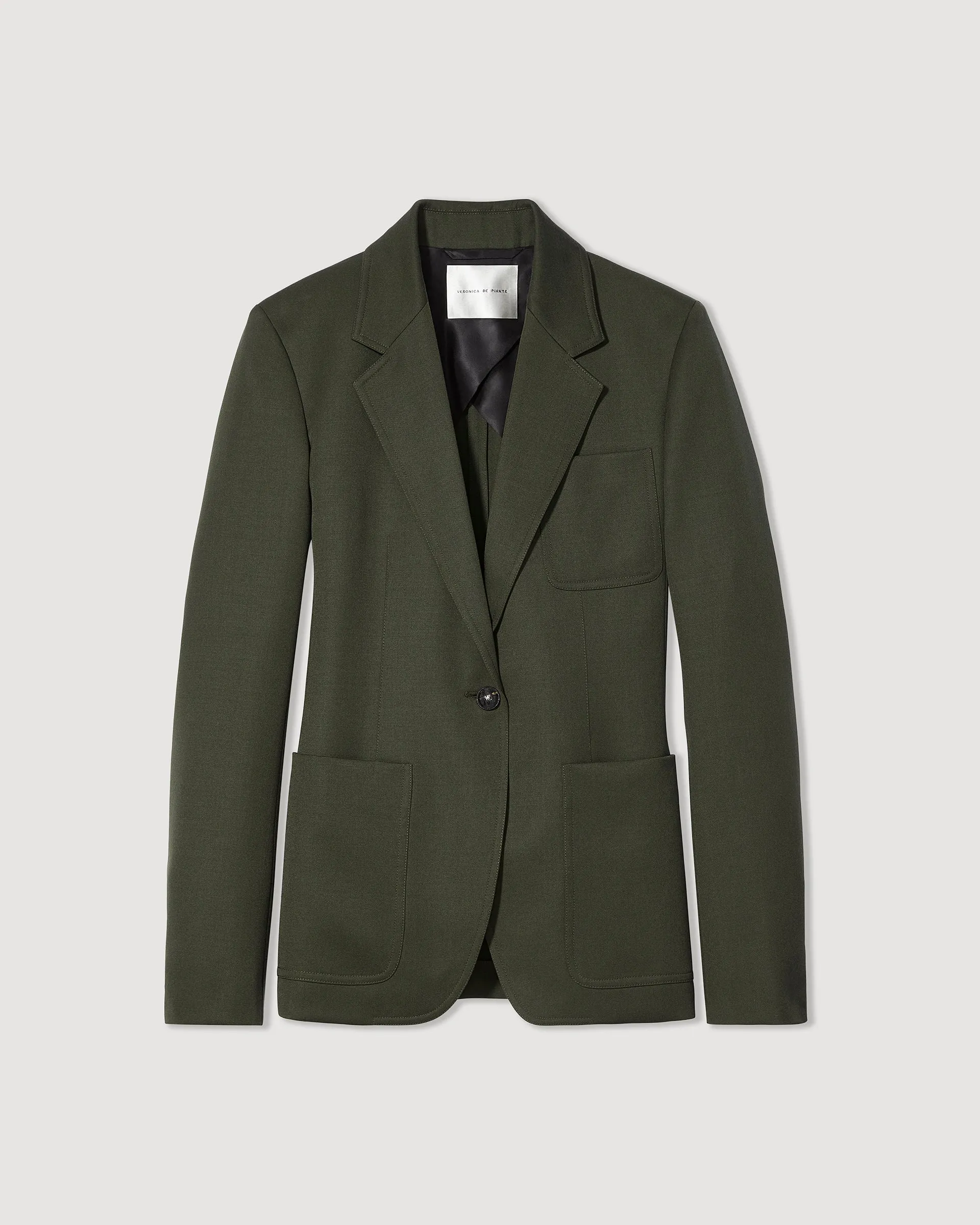 Faye Jacket in Wool, Pine Green