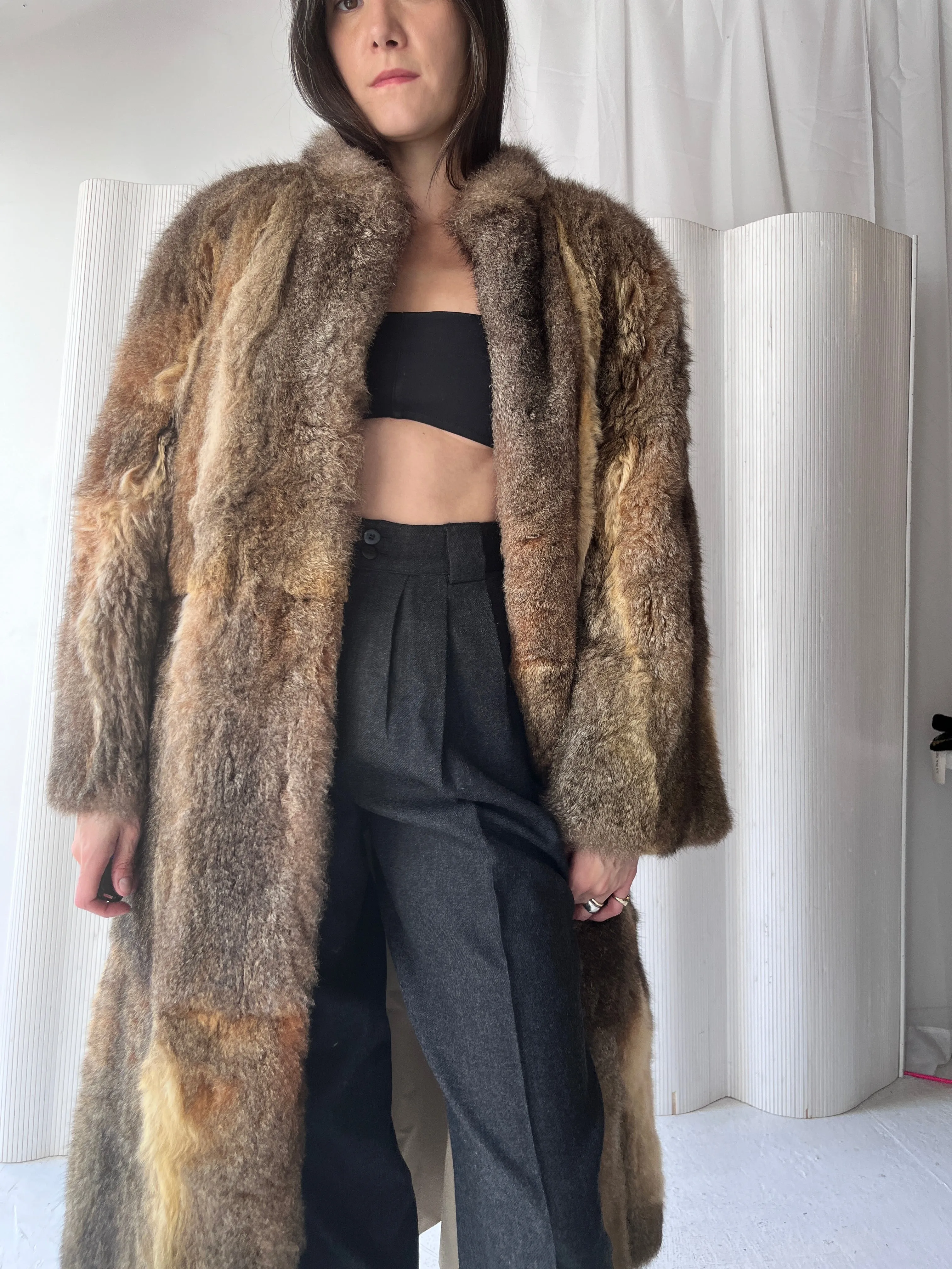 Full length fur coat