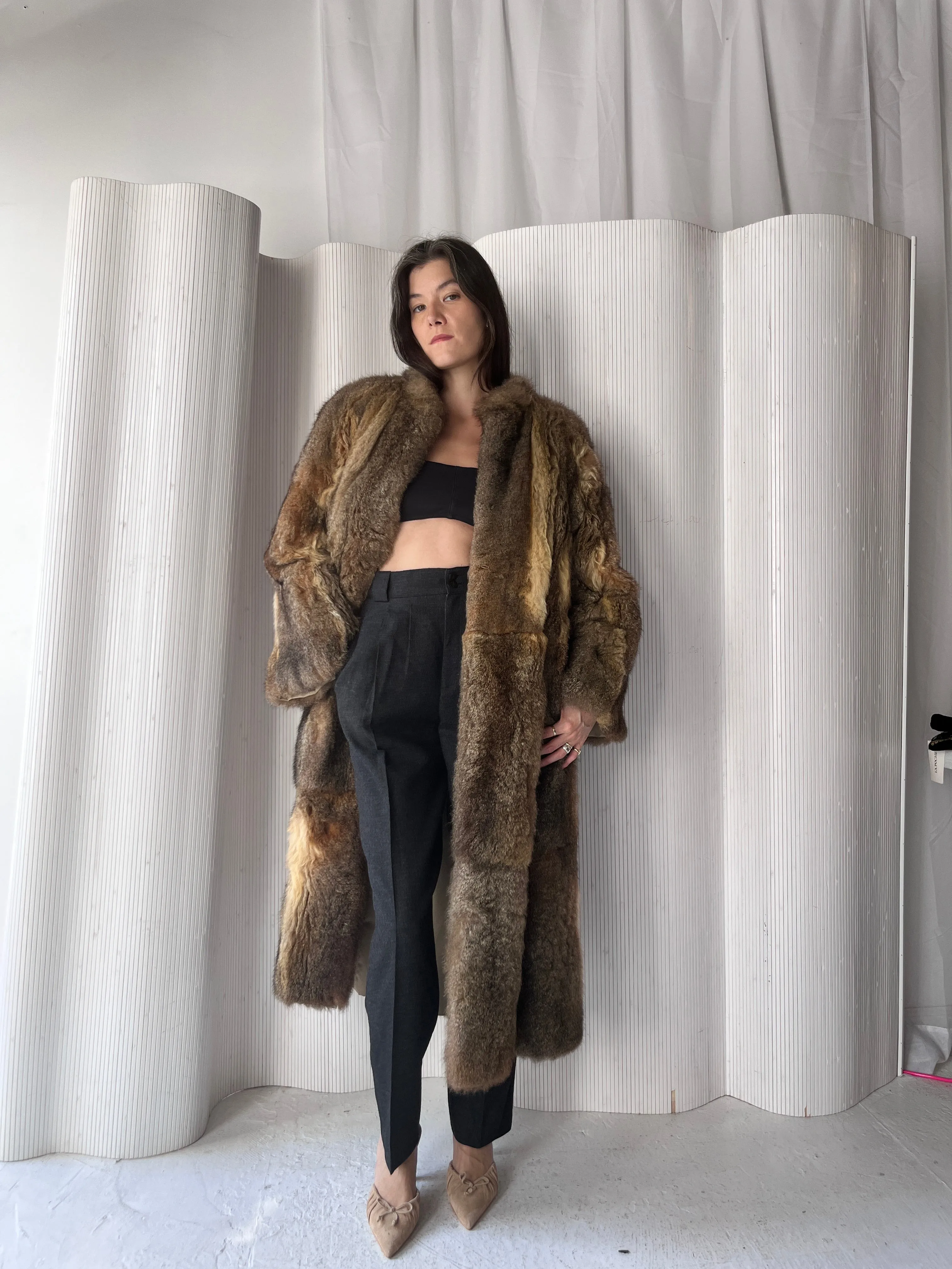 Full length fur coat